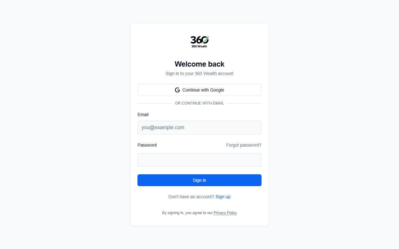 360wealthapp.com screenshot