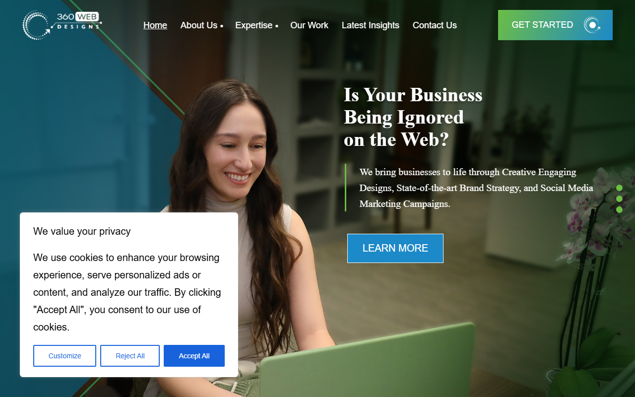 360webdesigns.com screenshot