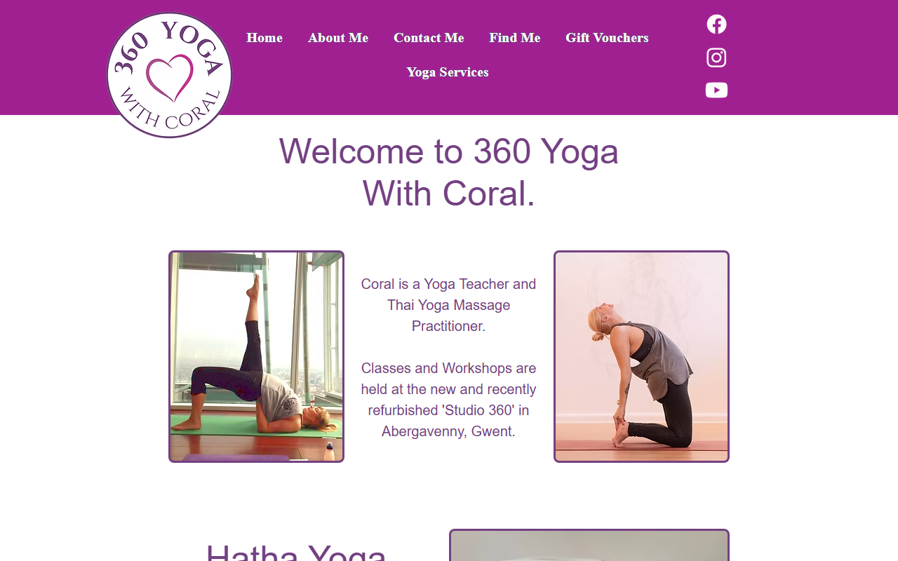 360yogawithcoral.com screenshot