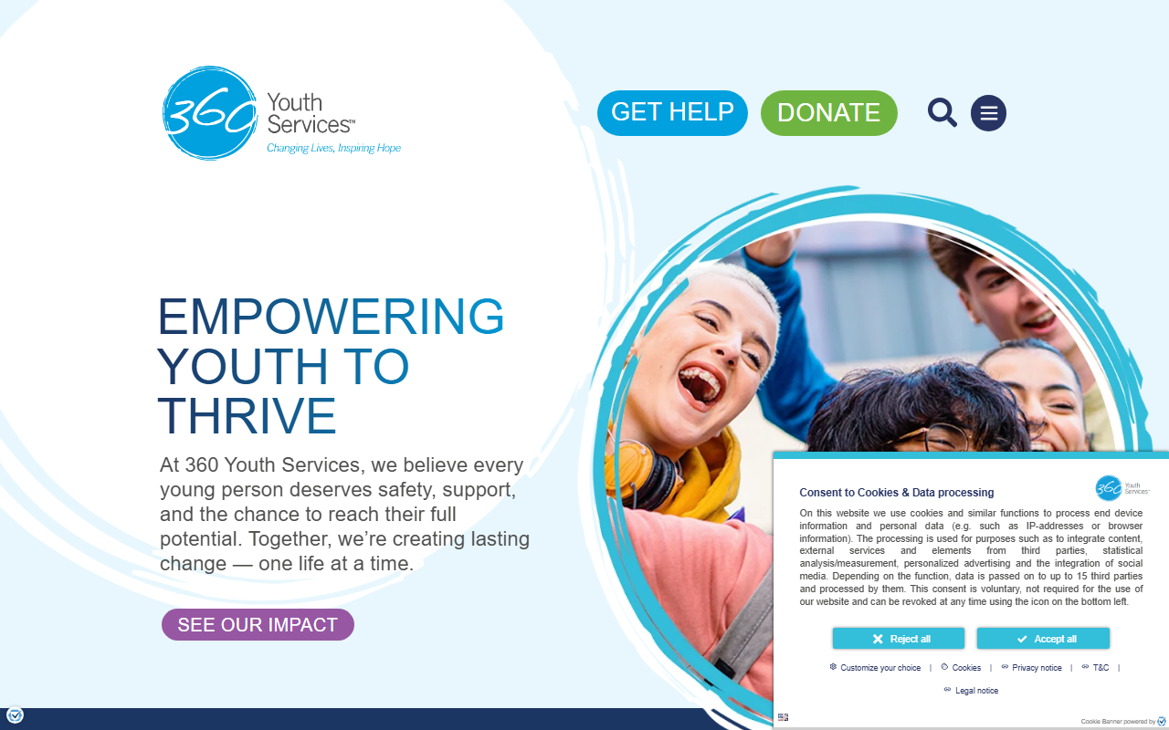 360youthservice.com screenshot