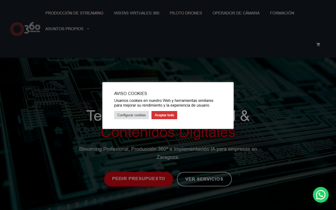 360zaragoza.com screenshot