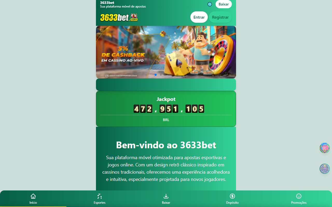 3633betentrar.com screenshot
