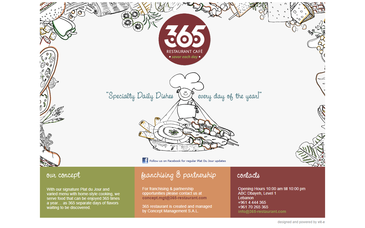 365-restaurant.com screenshot