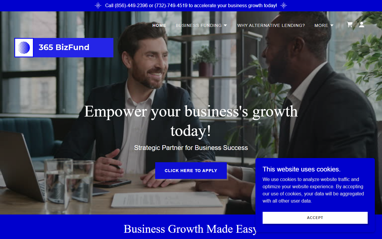 365bizfund.com screenshot
