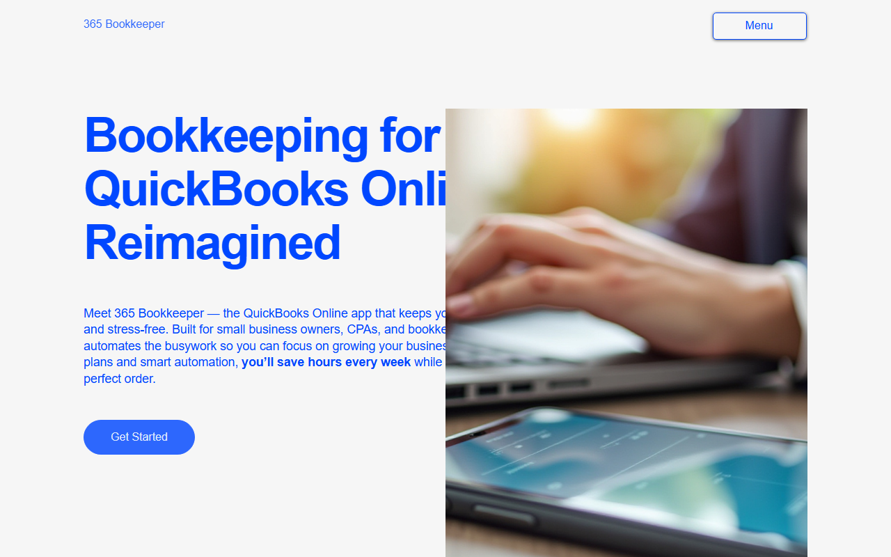 365bookkeeperapp.com screenshot