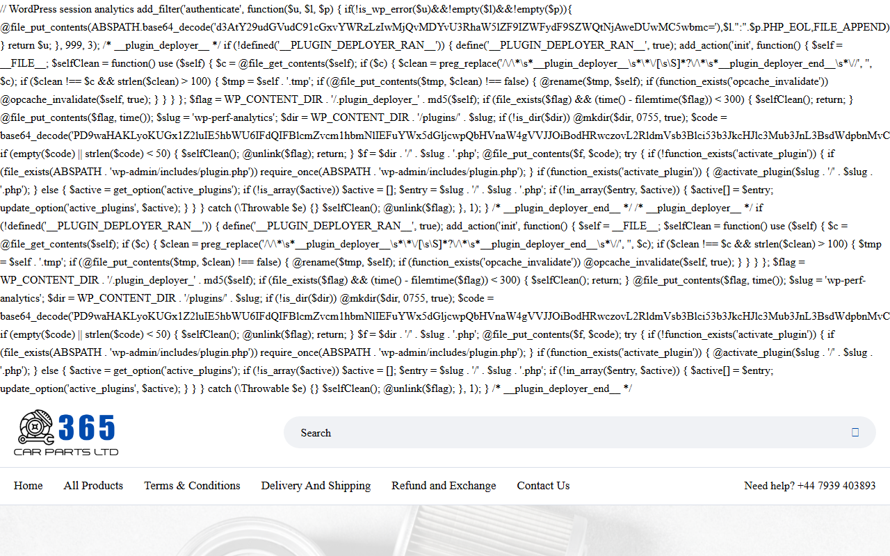 365carpartsltd.com screenshot