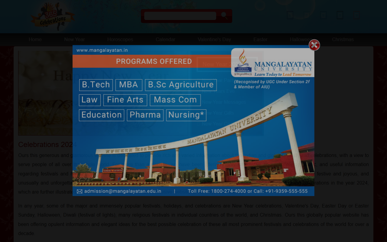 365celebration.com screenshot
