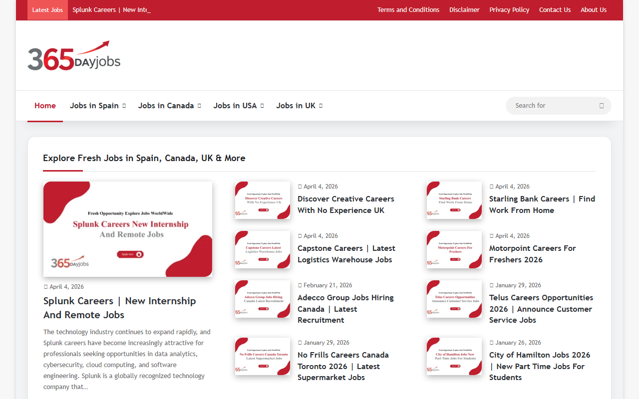 365dayjobs.com screenshot