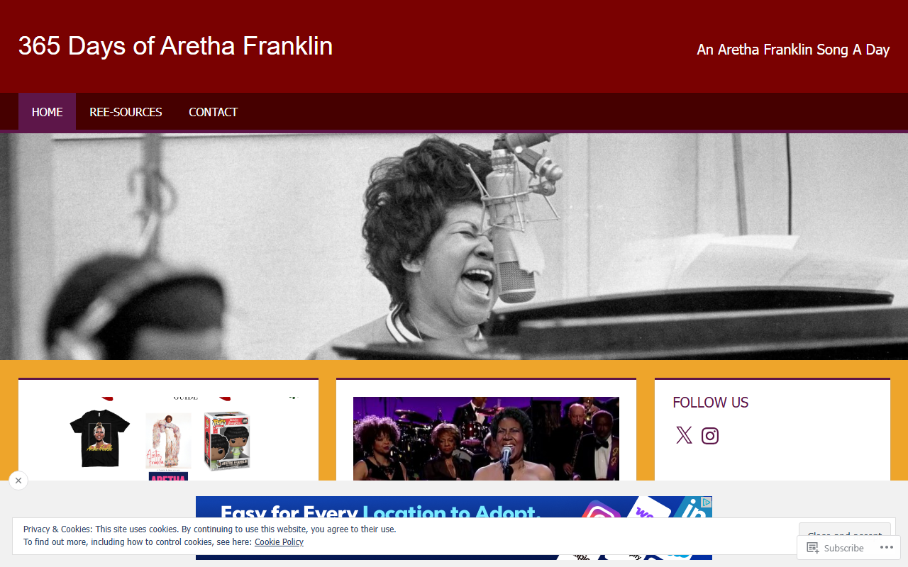 365daysofaretha.com screenshot