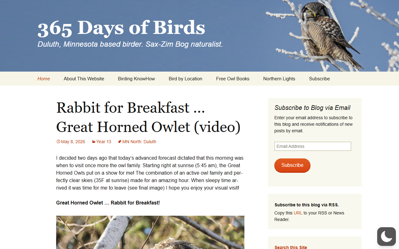365daysofbirds.com screenshot