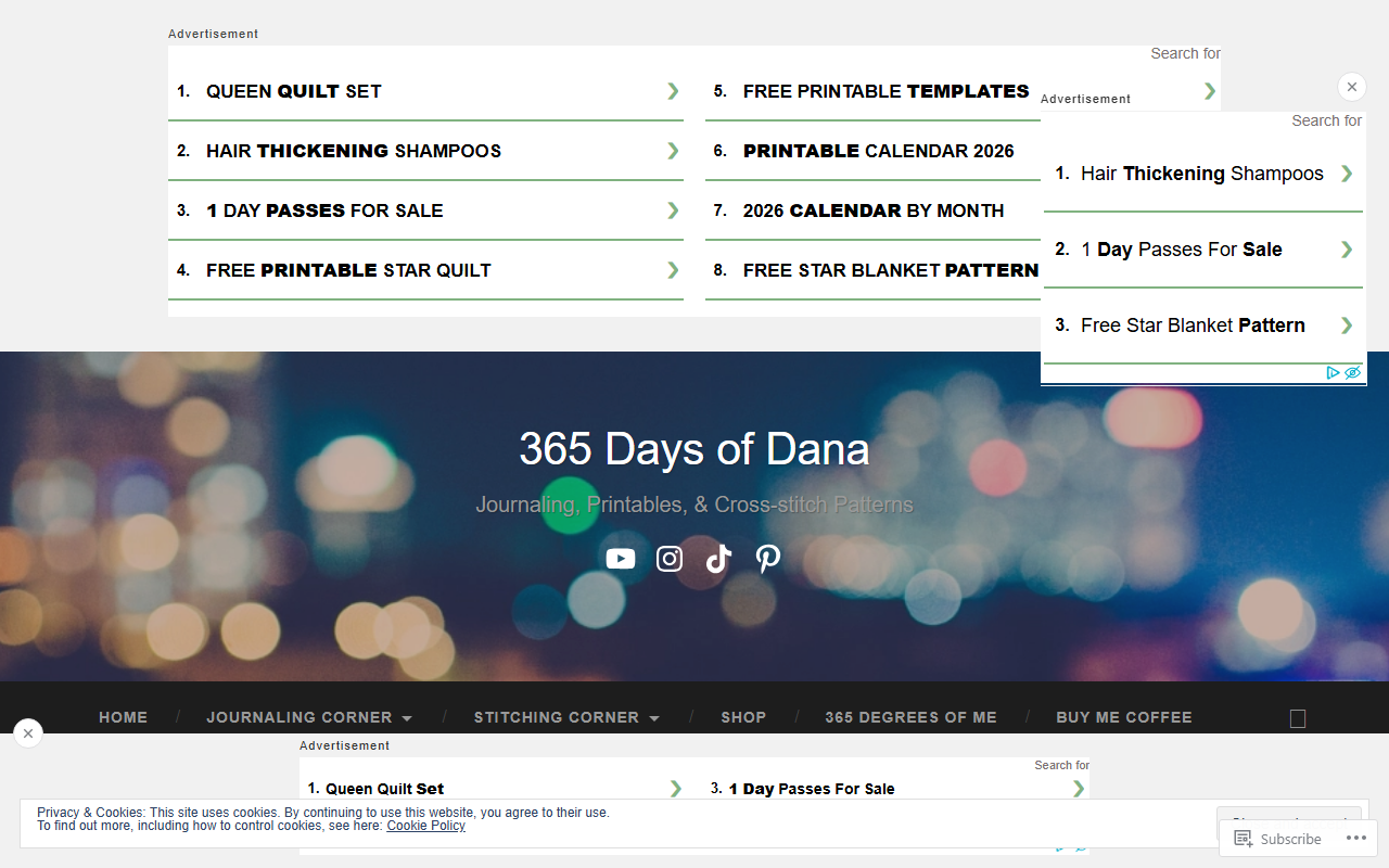 365daysofdana.com screenshot