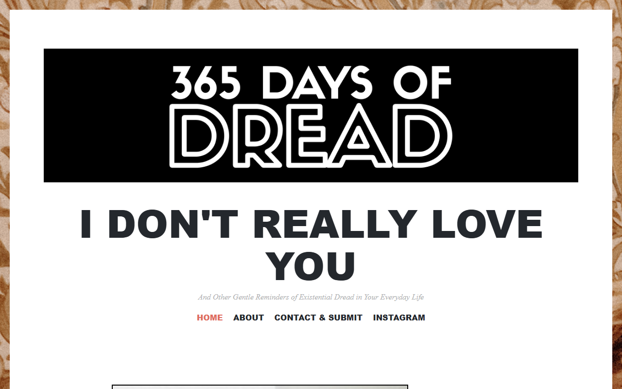 365daysofdread.com screenshot
