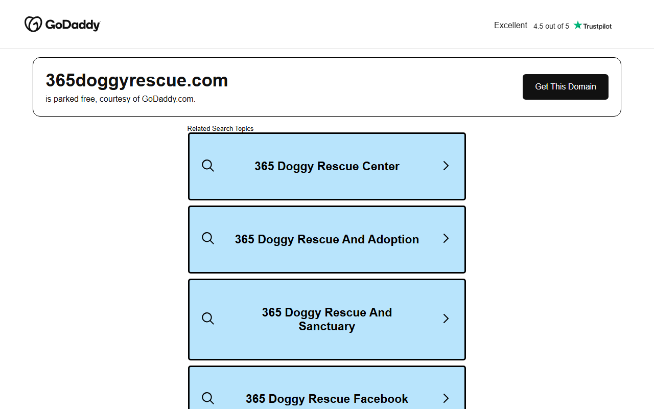 365doggyrescue.com screenshot