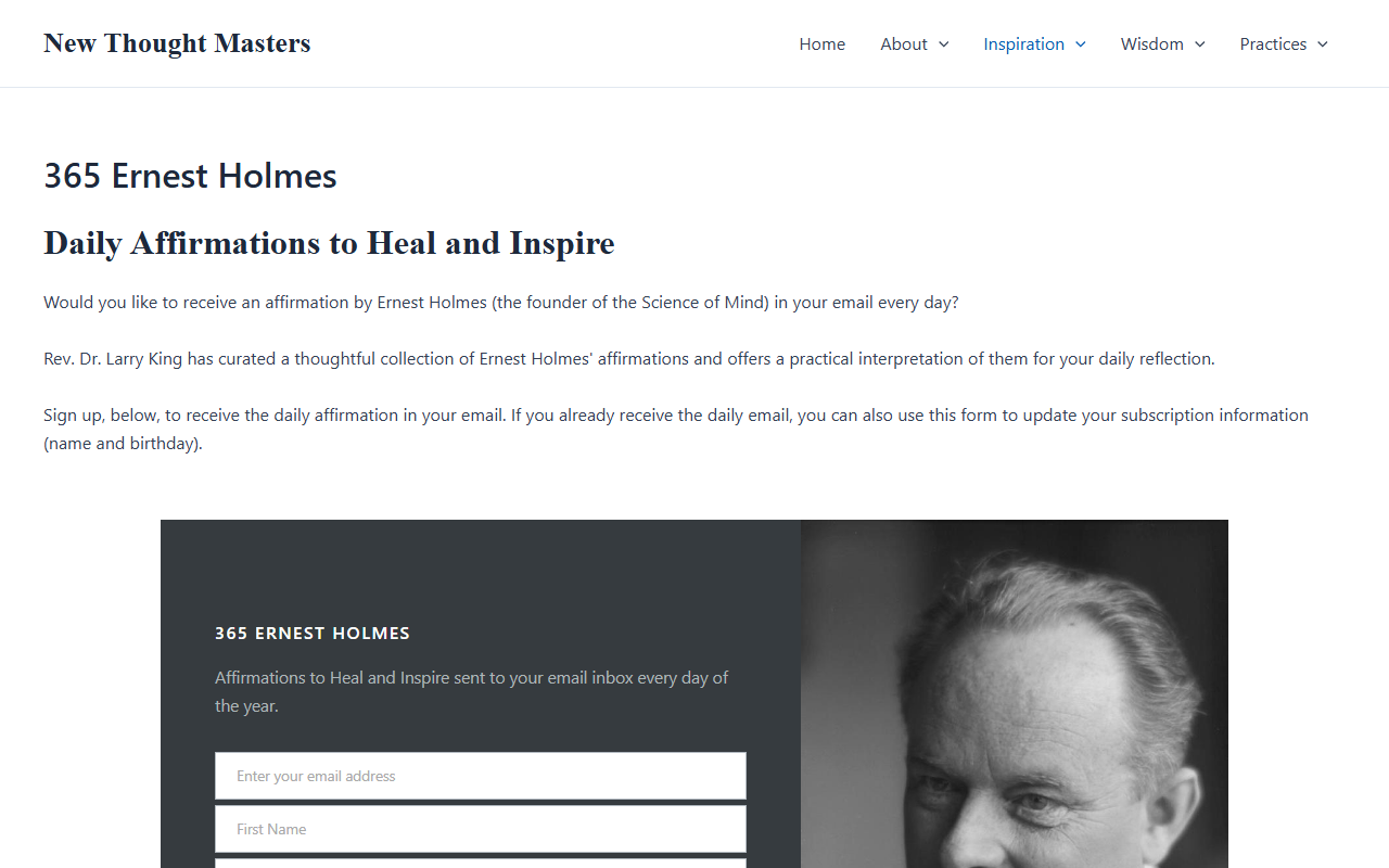 365ernestholmes.com screenshot