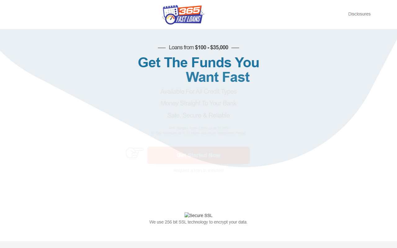 365fastloans.com screenshot