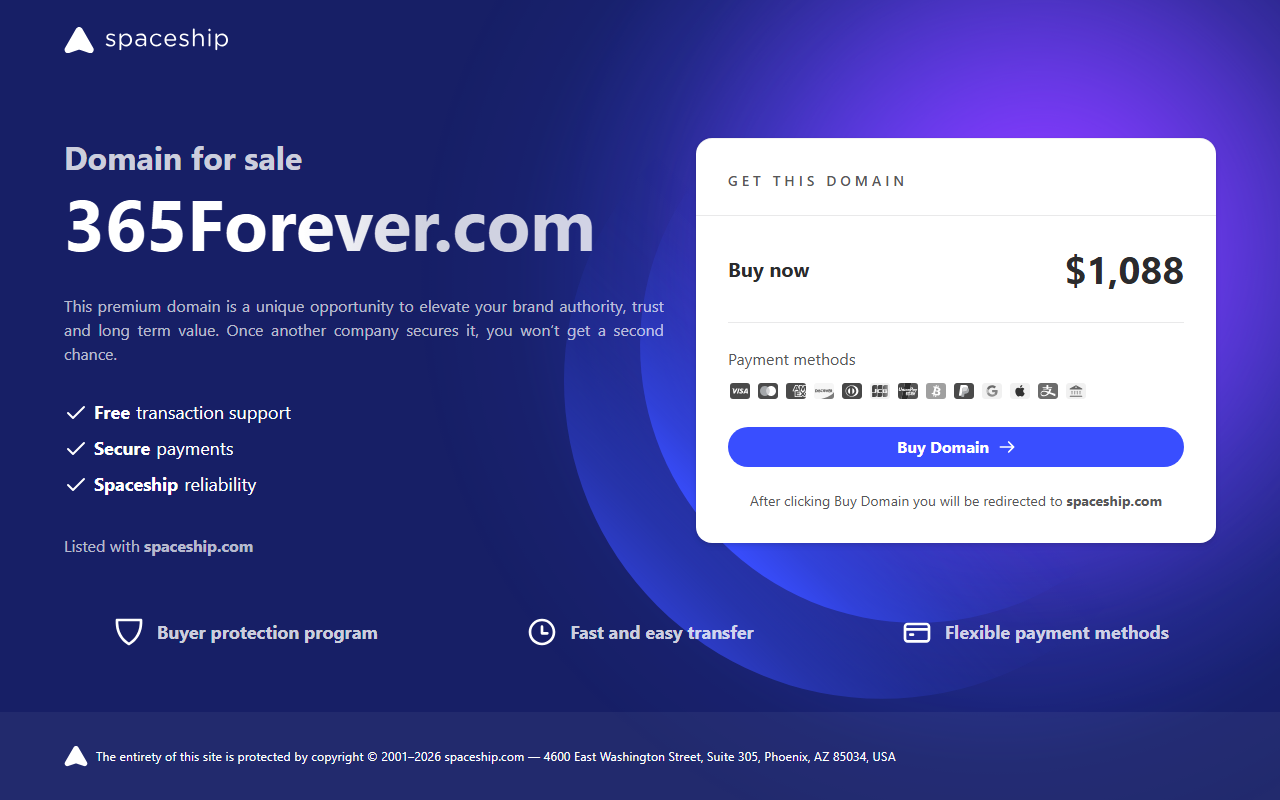 365forever.com screenshot