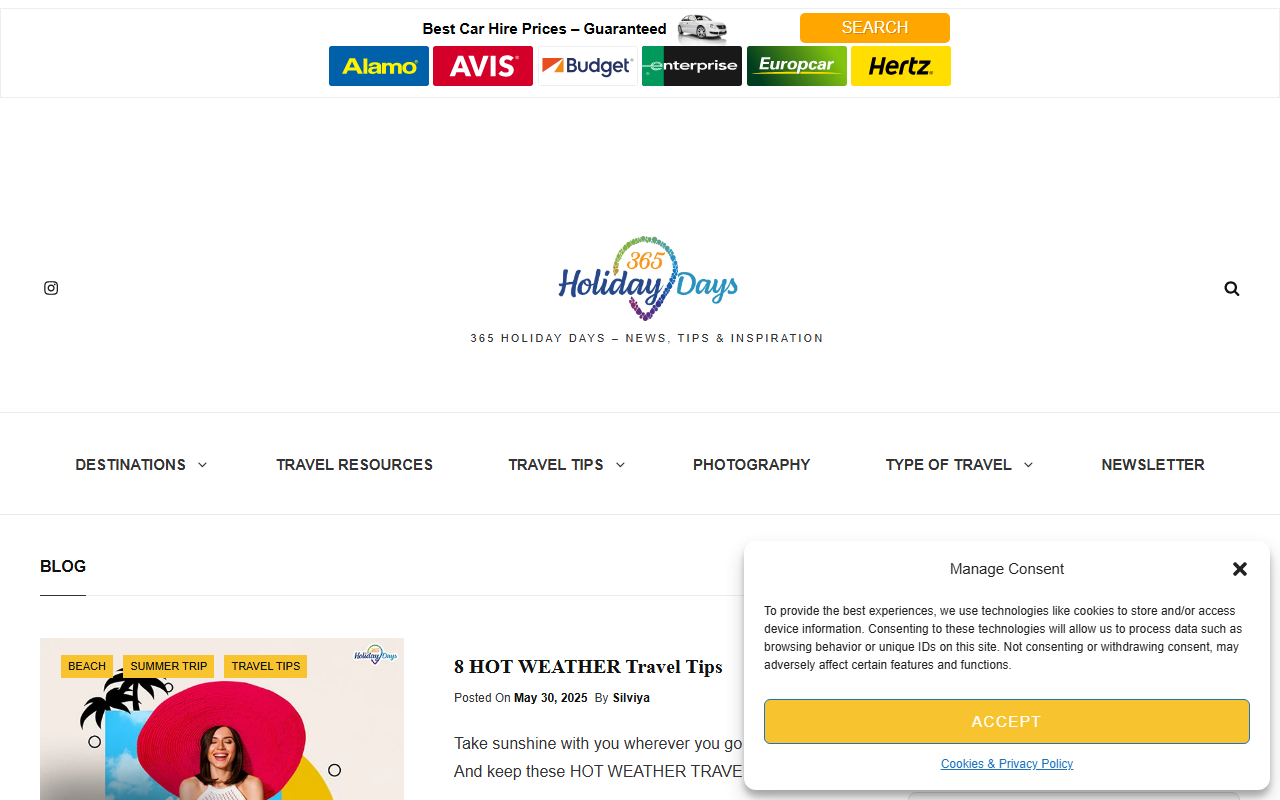 365holidaydays.com screenshot