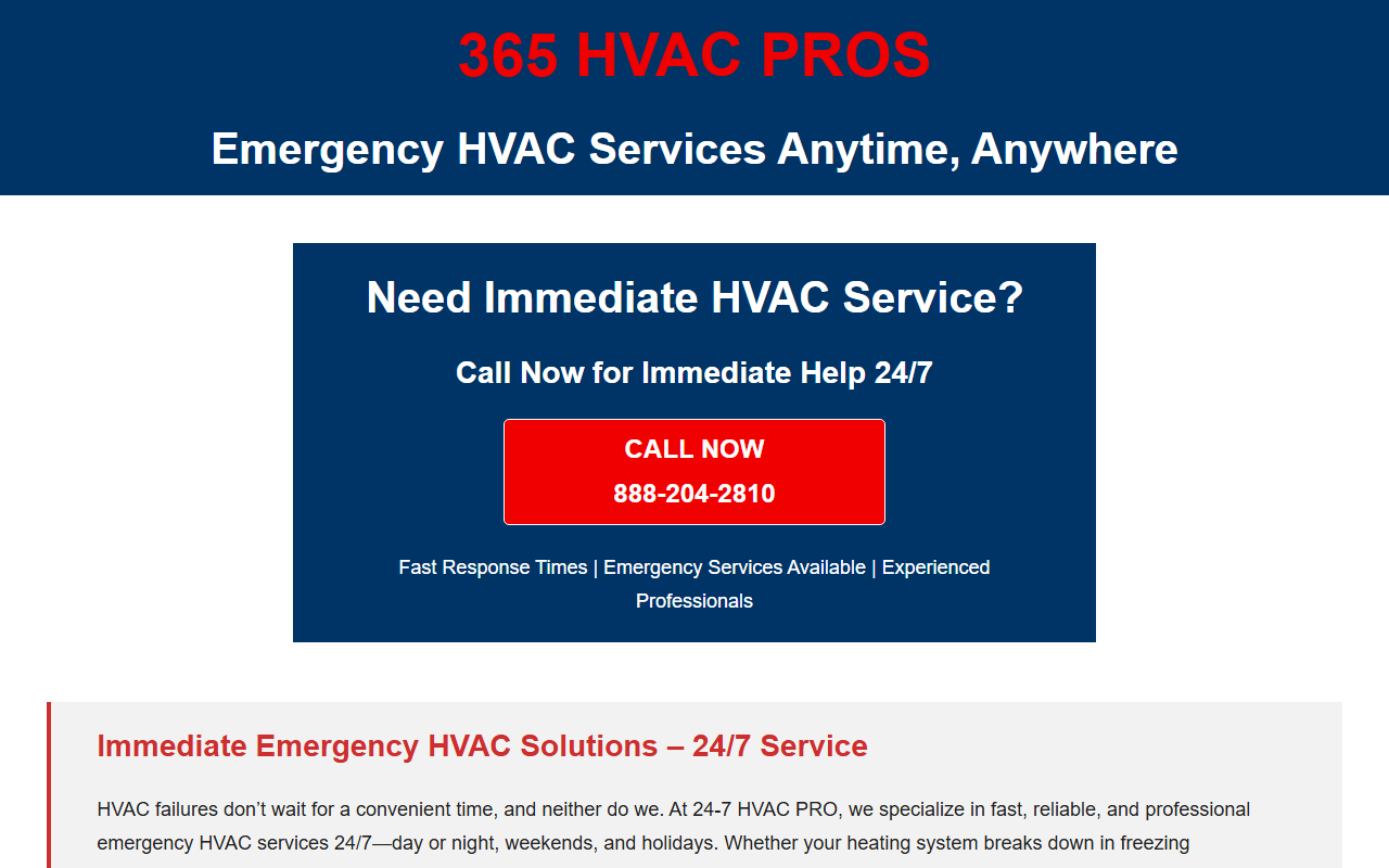 365hvacpro.com screenshot