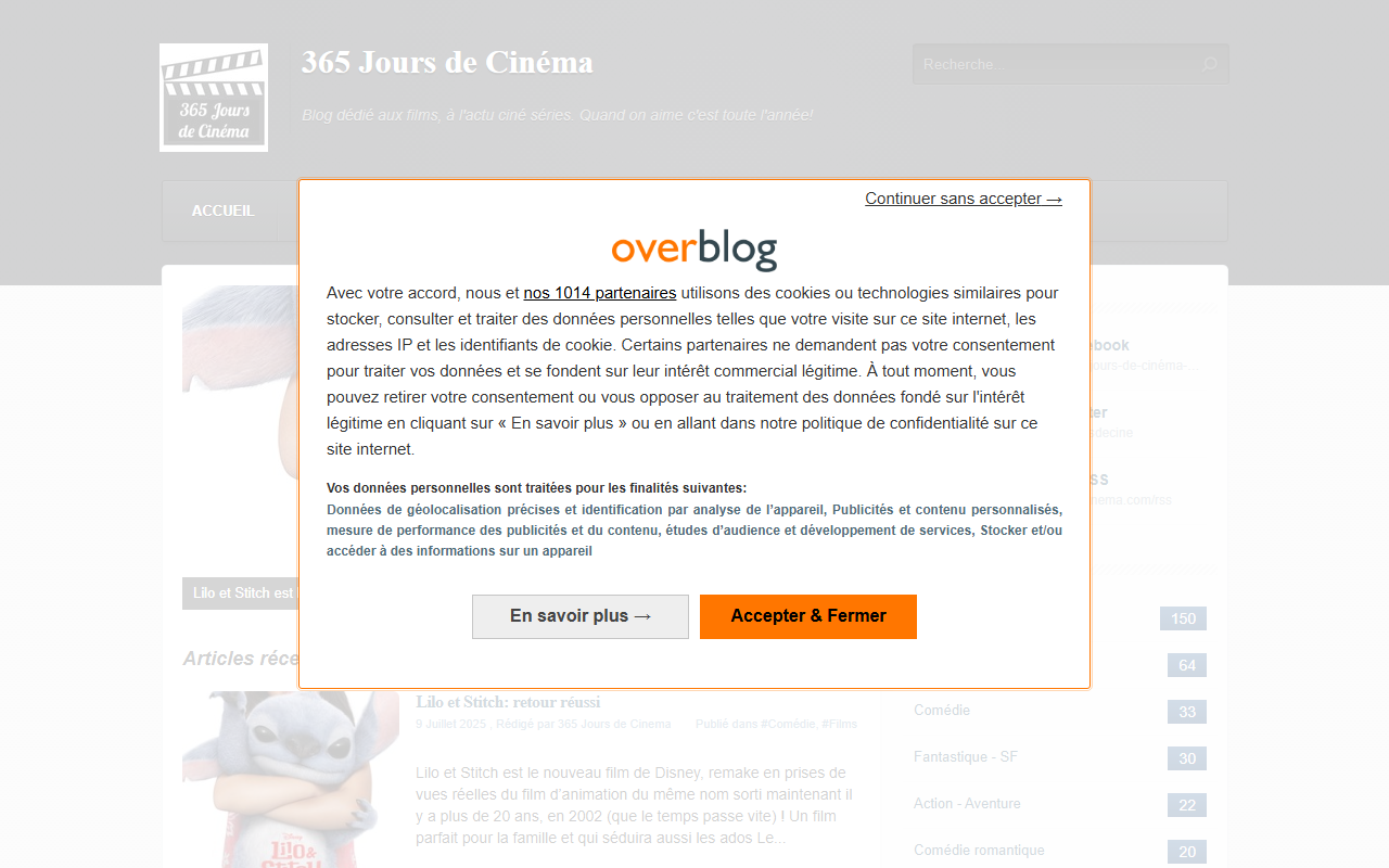365joursdecinema.com screenshot