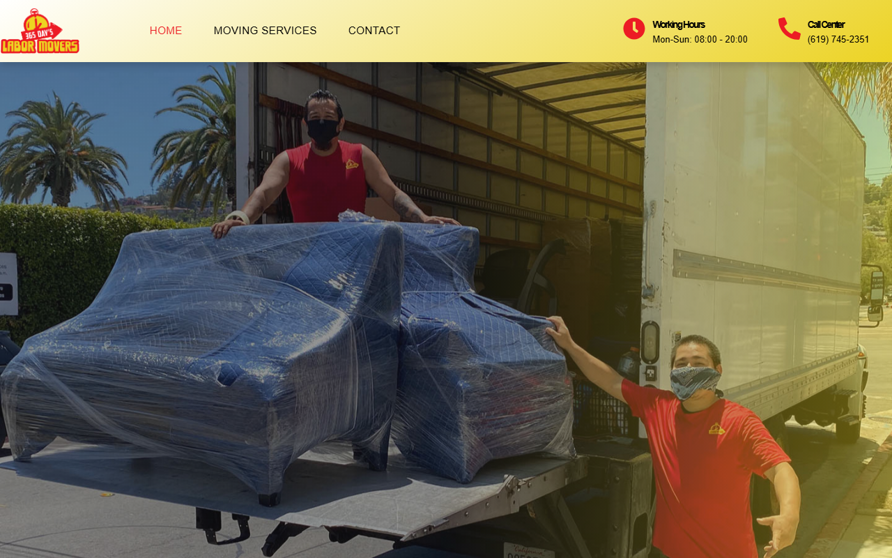 365labormovers.com screenshot