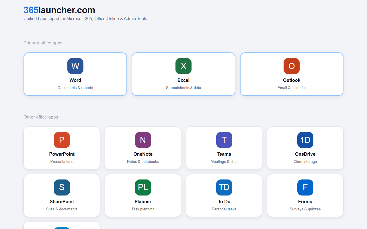 365launcher.com screenshot