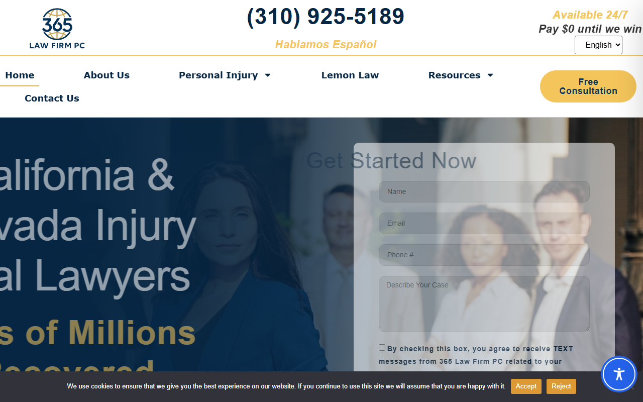 365lawfirm.com screenshot