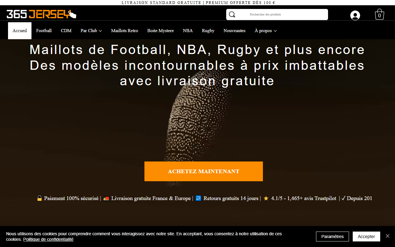 365maillots.com screenshot