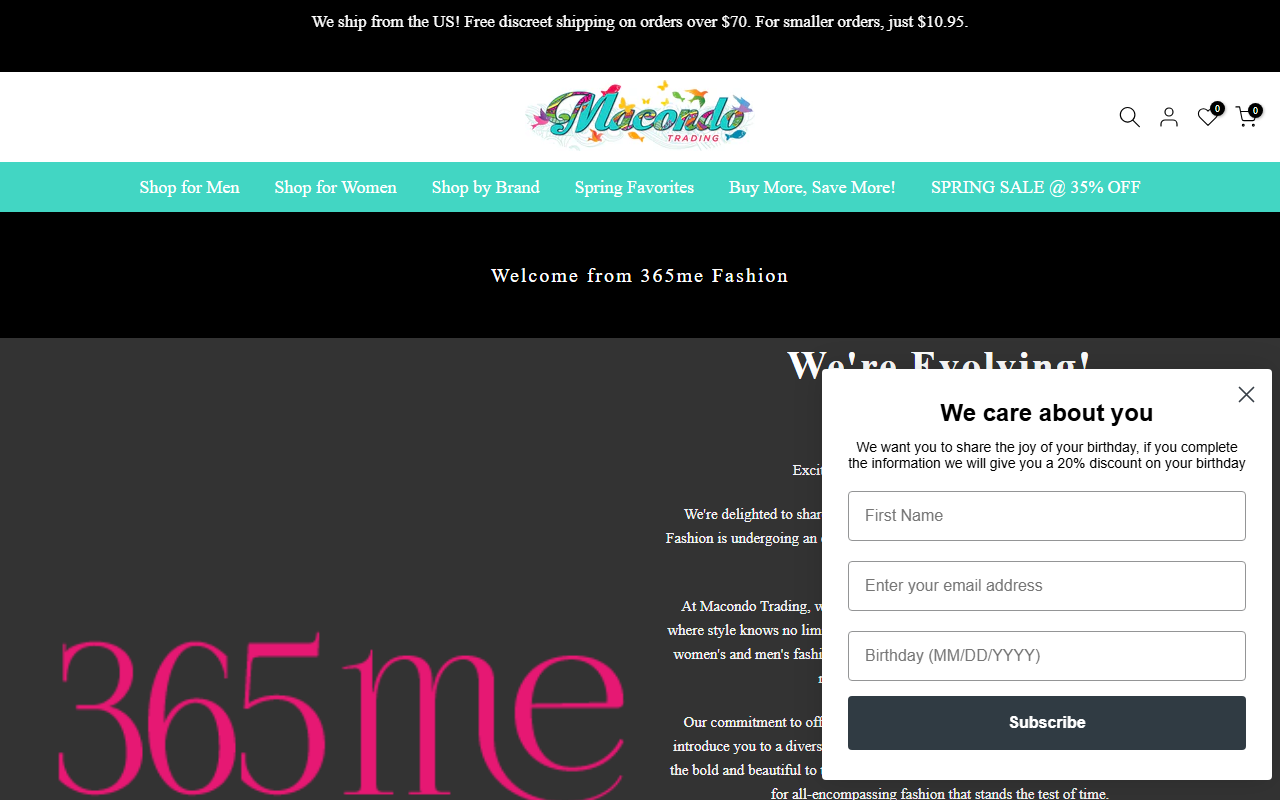 365mefashion.com screenshot