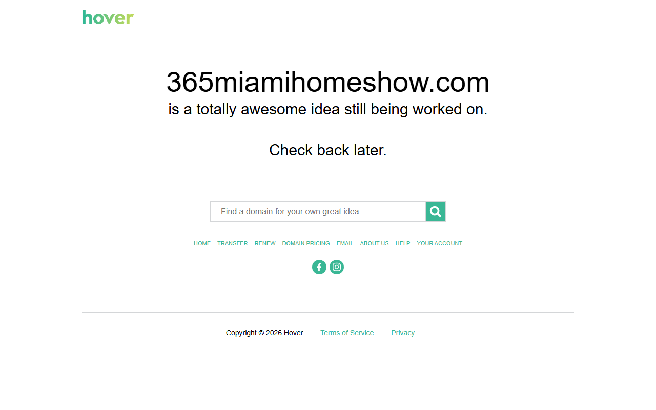 365miamihomeshow.com screenshot