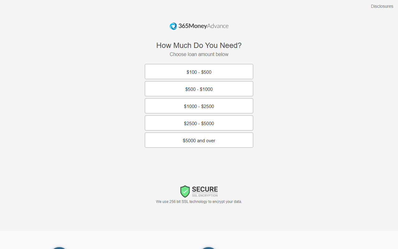 365moneyadvance.com screenshot