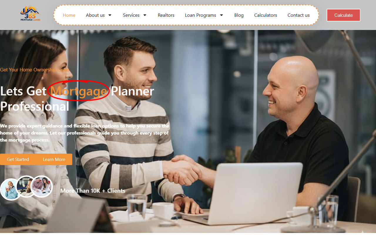 365mortgageloans.com screenshot