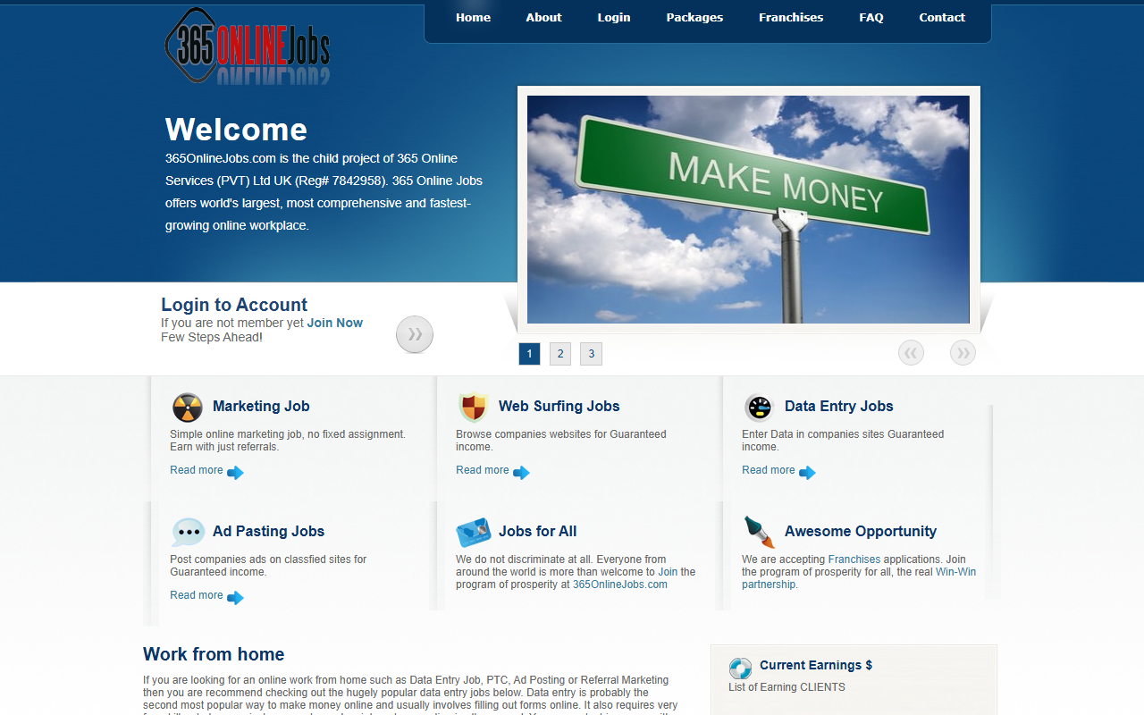 365onlinejobs.com screenshot