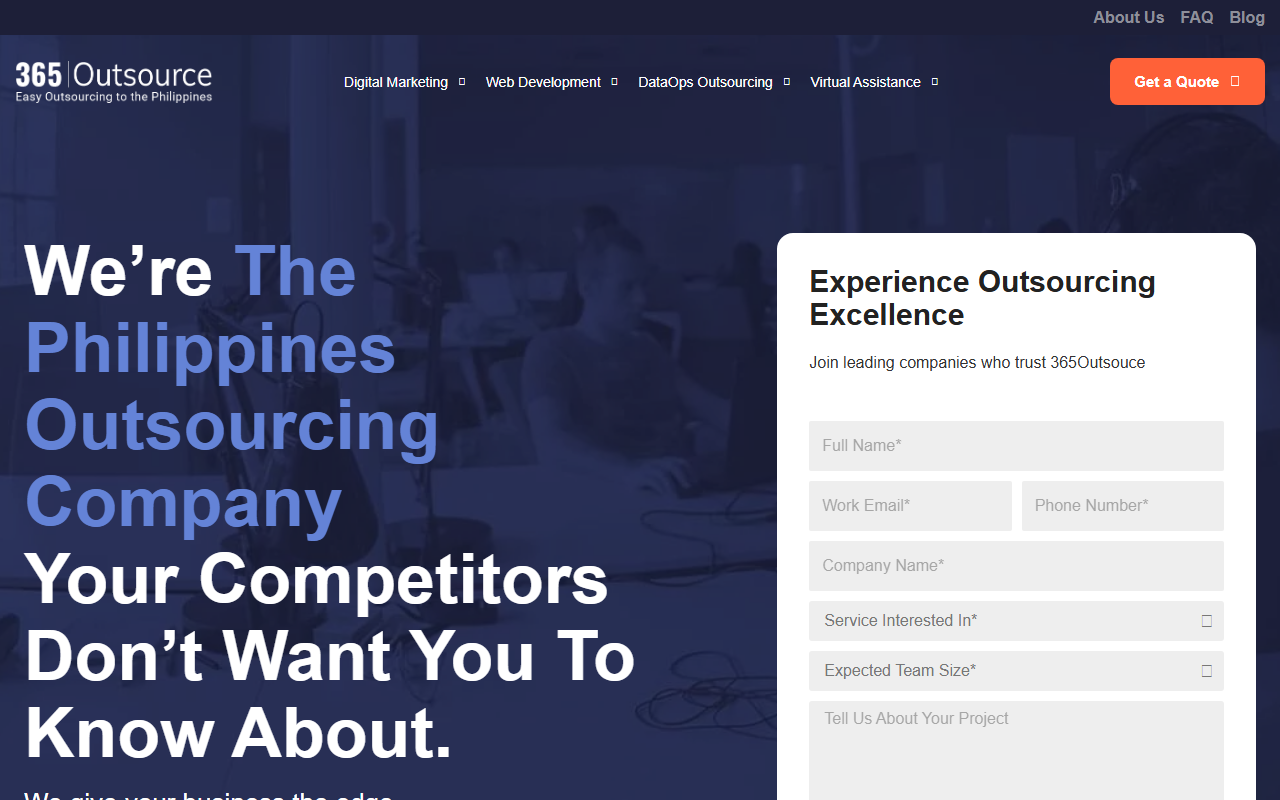 365outsource.com screenshot
