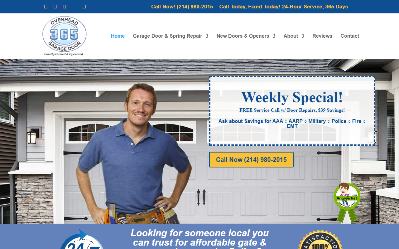 365overheaddoor.com screenshot