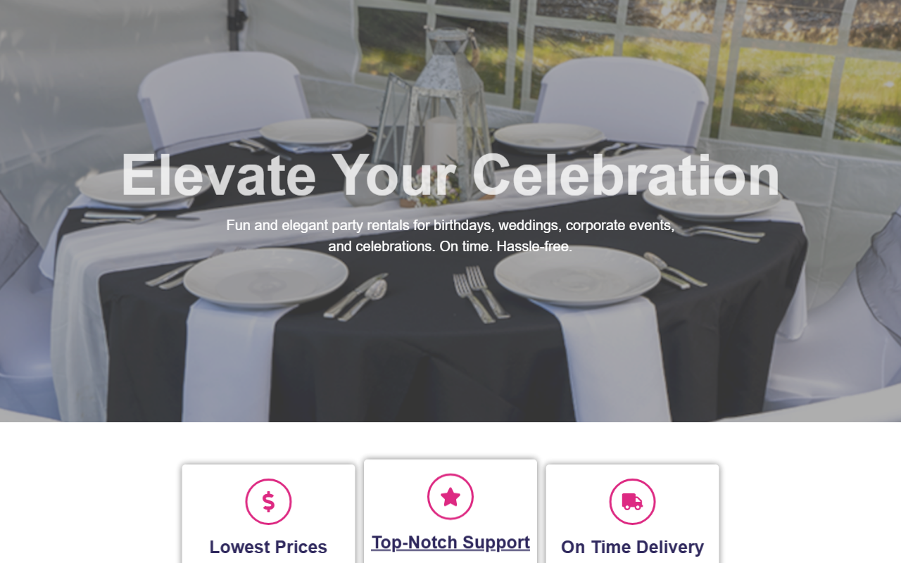 365partyrentals.com screenshot