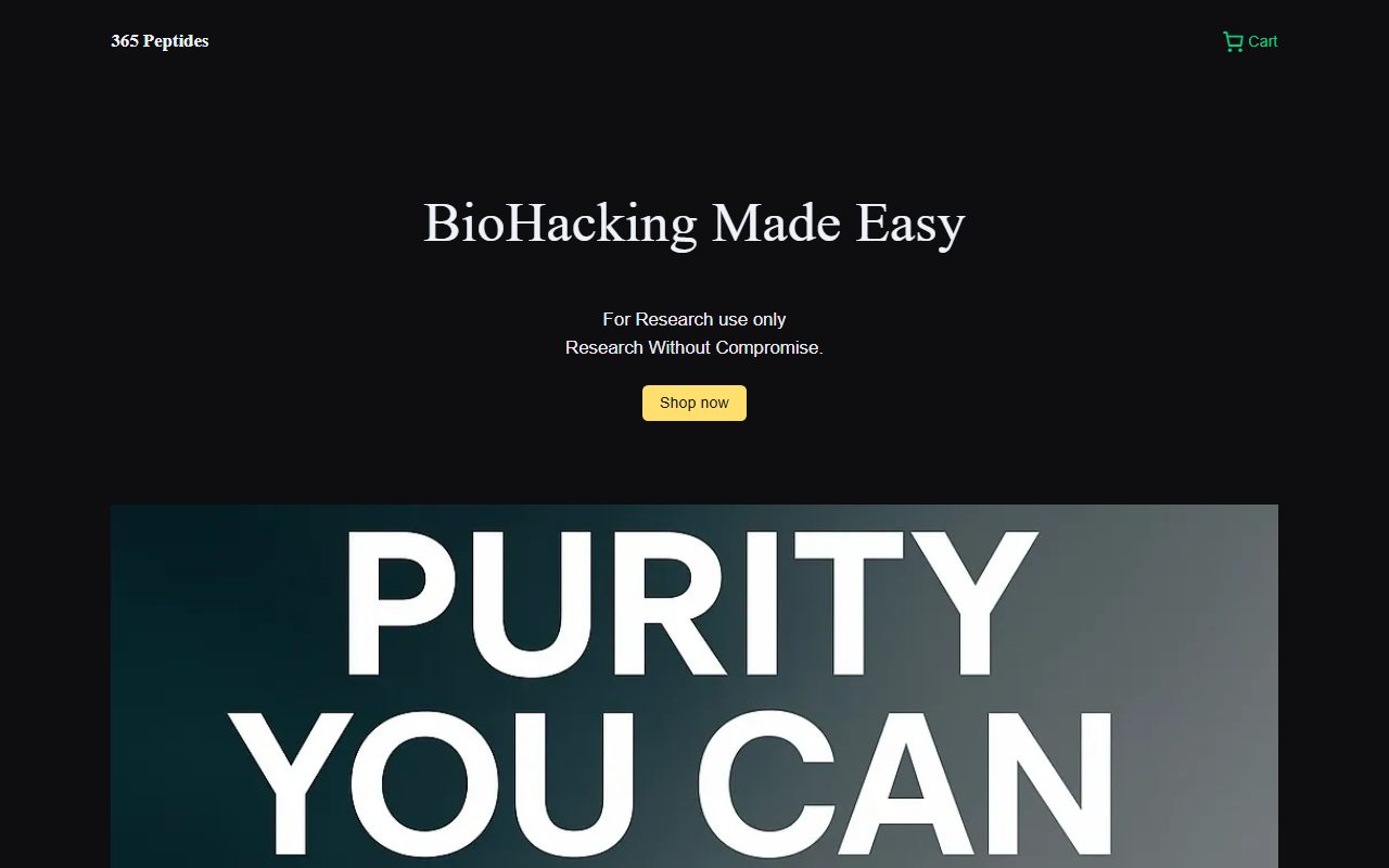 365peptides.com screenshot