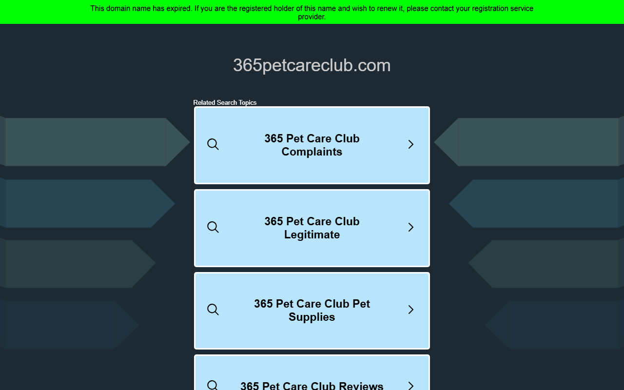 365petcareclub.com screenshot