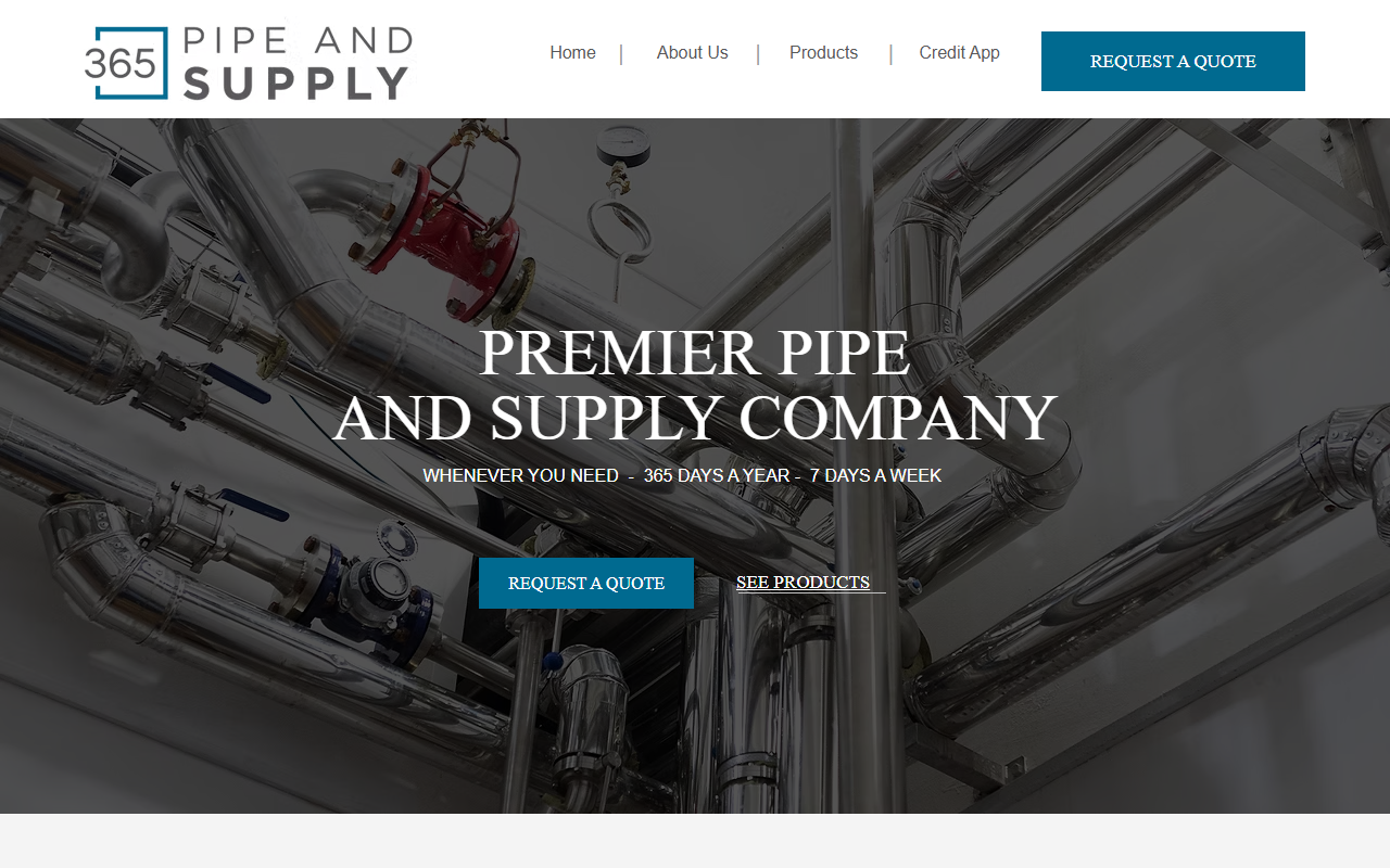 365pipeandsupply.com screenshot