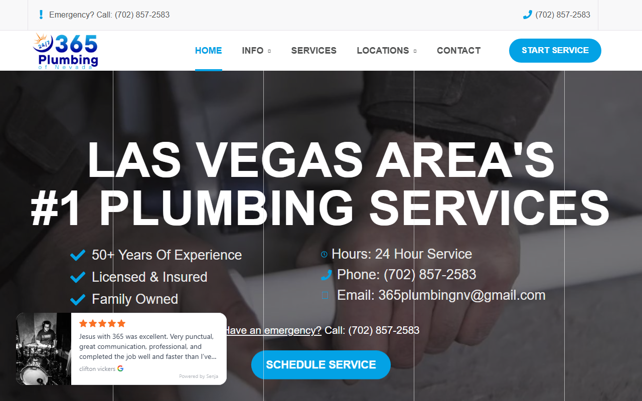 365plumbingnv.com screenshot
