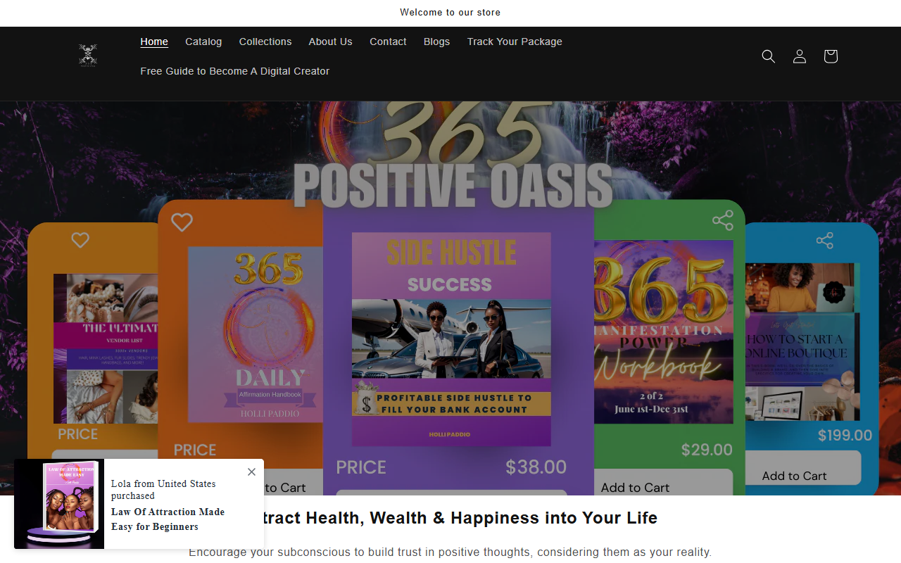 365positiveoasis.com screenshot