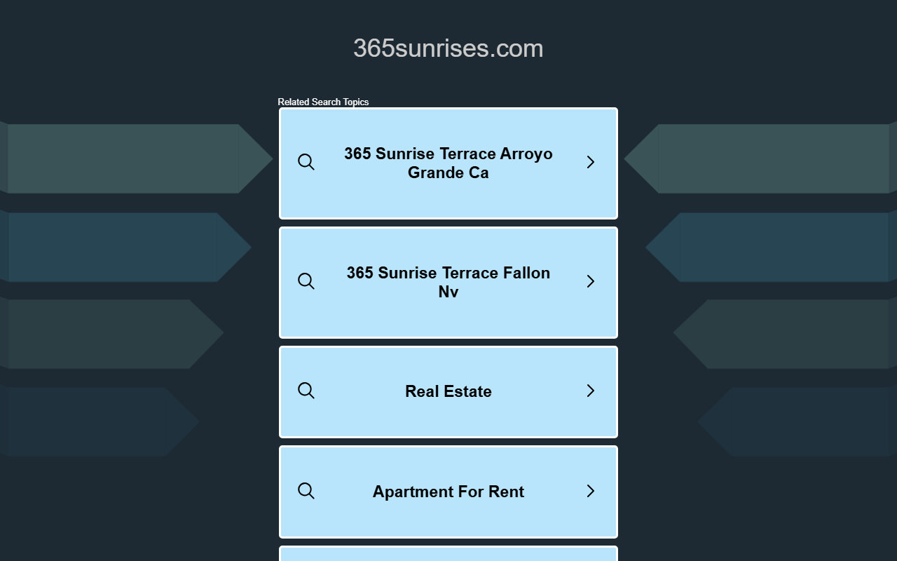 365sunrises.com screenshot