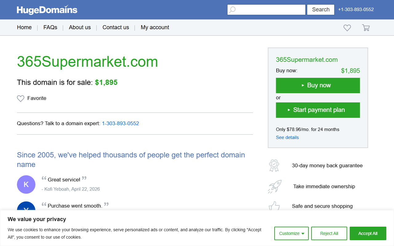 365supermarket.com screenshot