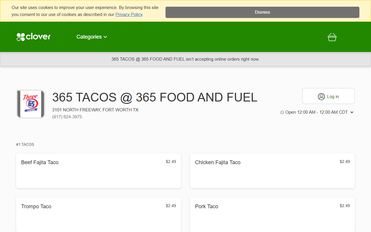 365tacosfw.com screenshot
