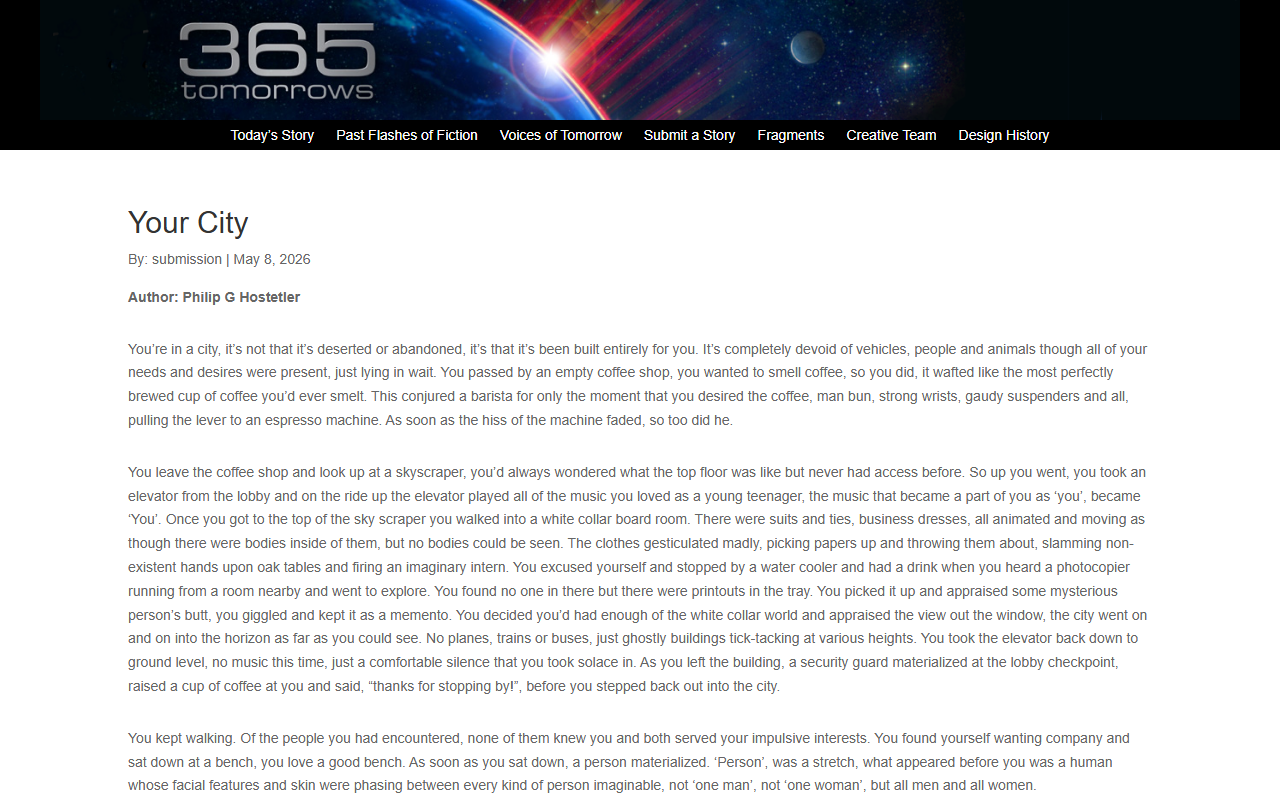 365tomorrows.com screenshot