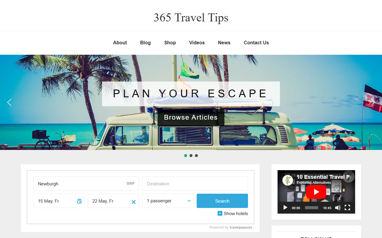 365traveltips.com screenshot