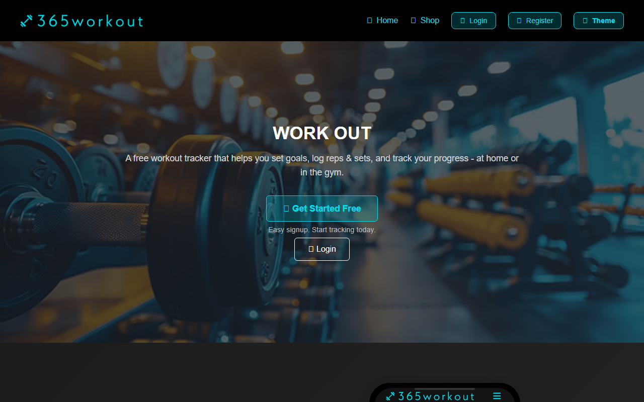 365workout.com screenshot