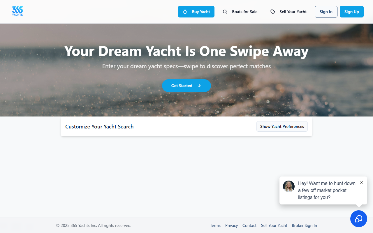 365yachtmatch.com screenshot