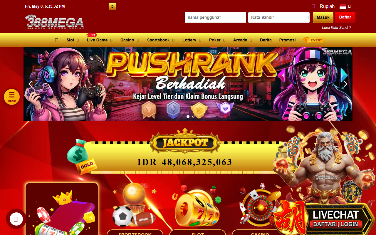 368mega-kiw-kiw.com screenshot