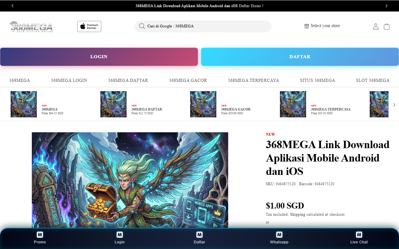 368megamewah.com screenshot