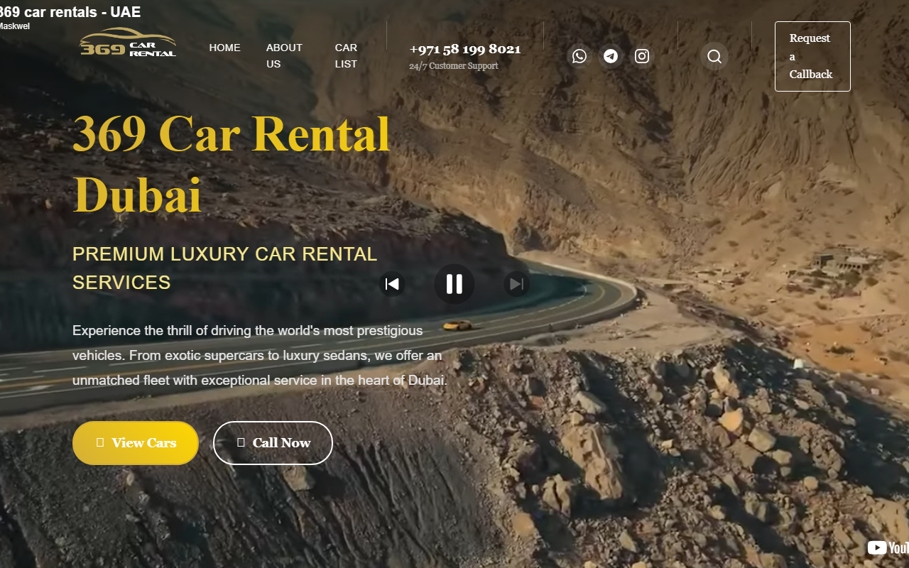 369carrentals.com screenshot